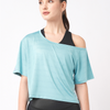 Aqua Off-Shoulder Tee