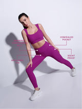 PilatesPro PinkRib Leggings