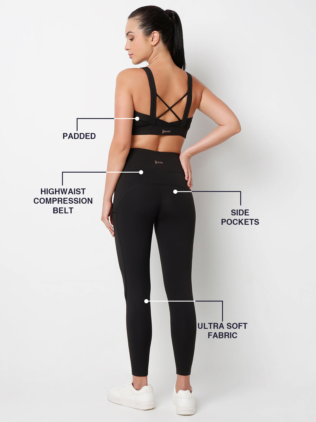 LunaMotion Black Cross Back Set