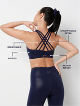 Midnight Navy Gloss Sports Bra