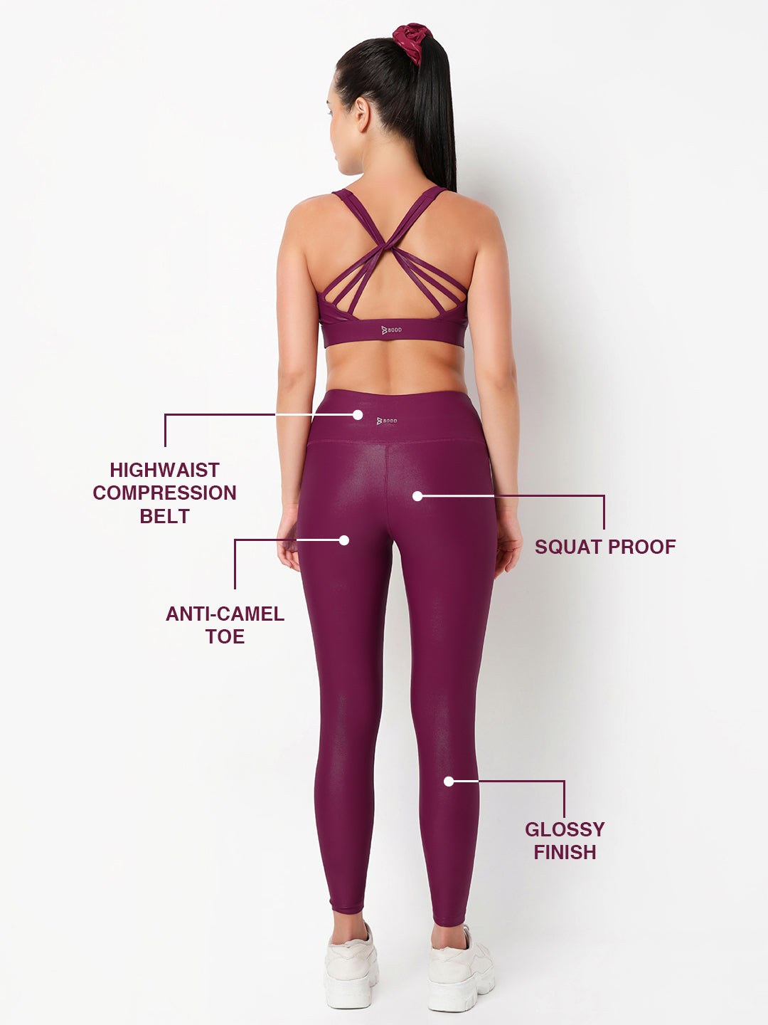 Wine Velocity Gloss Leggings