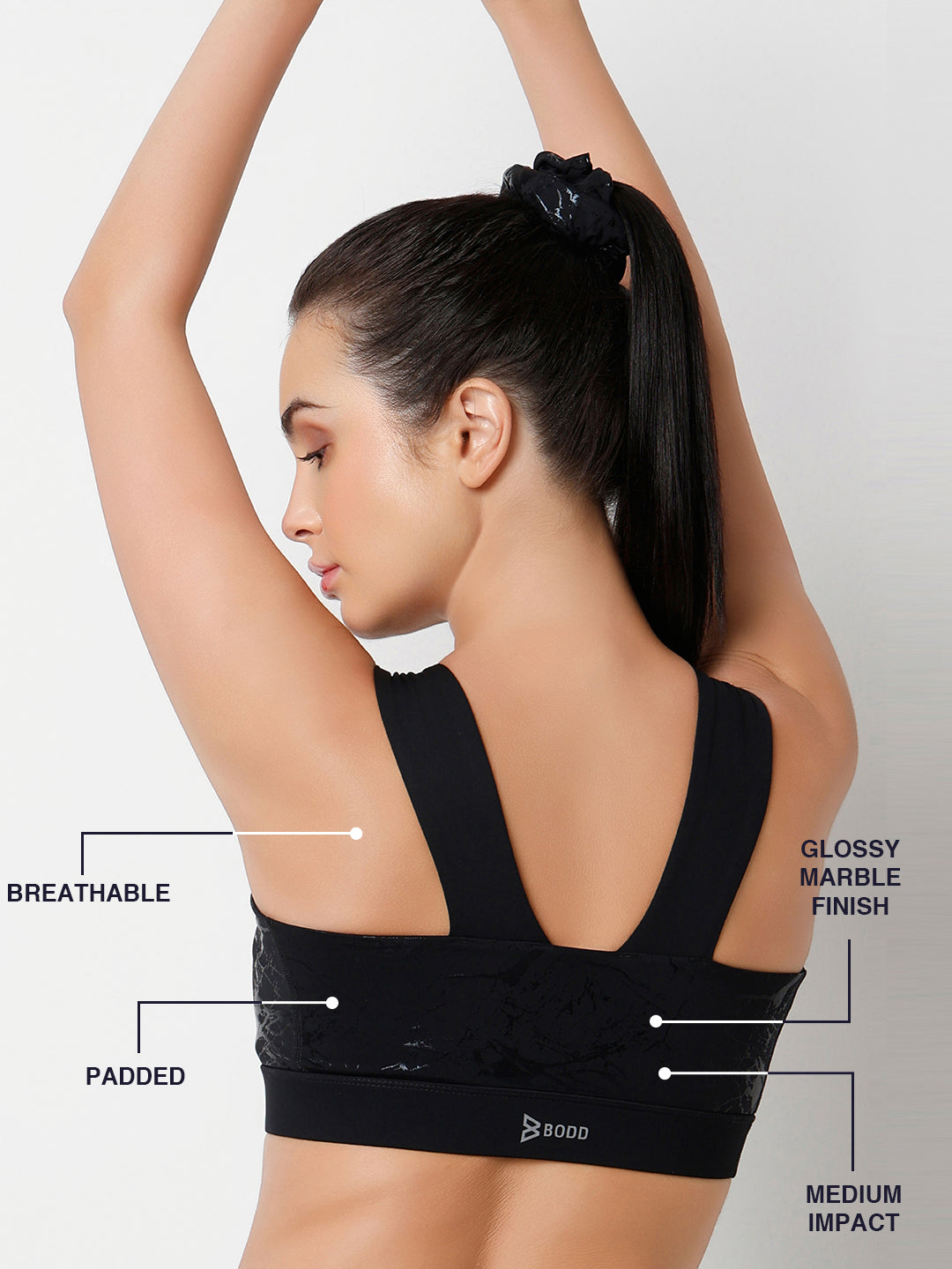 Eclipse Marble Gloss Sports Bra