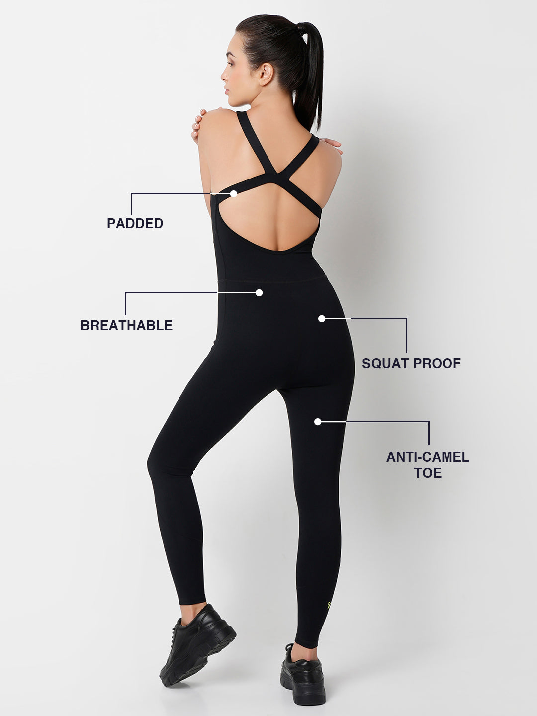 ElevateForm Black Bodysuit