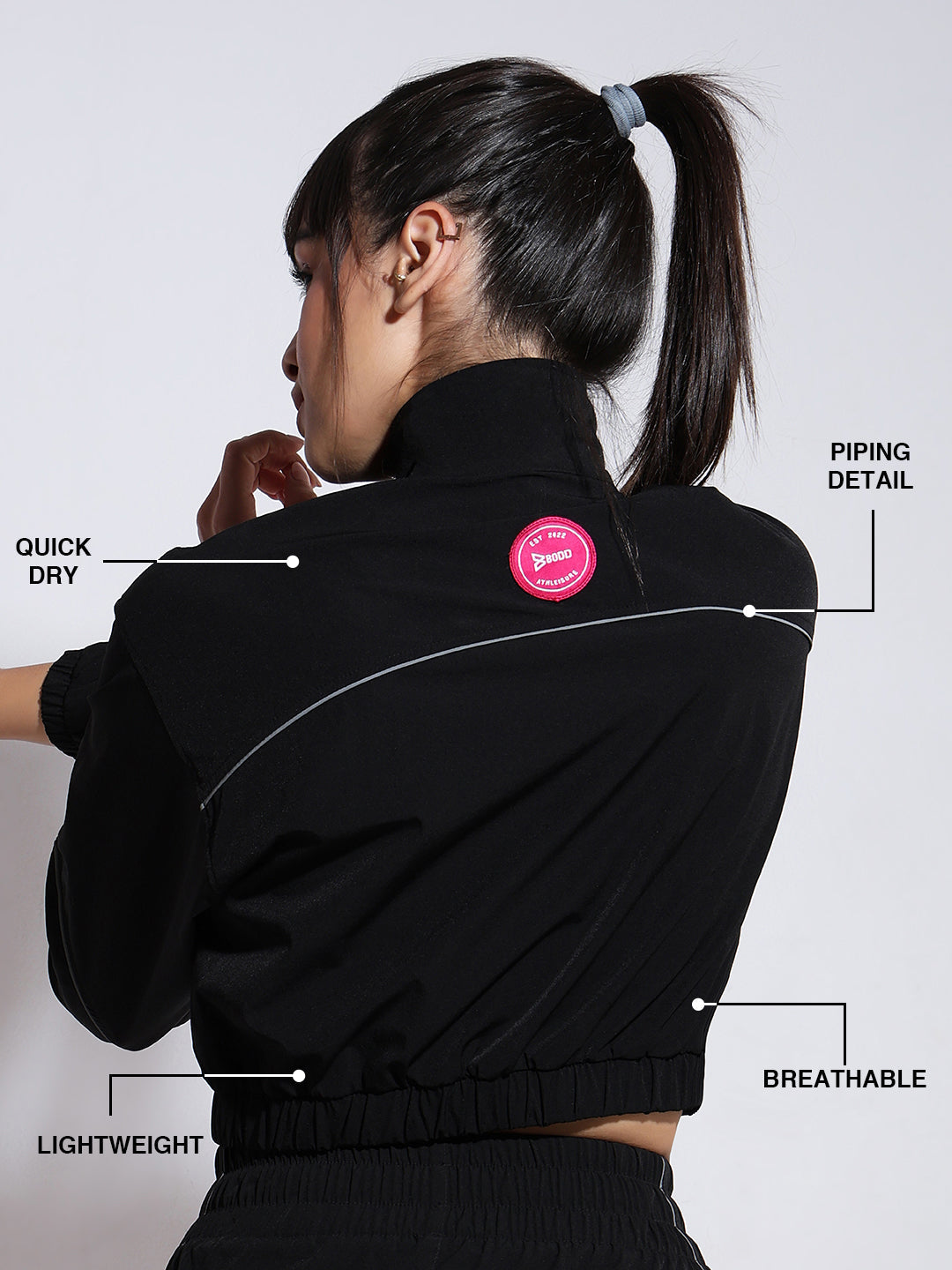 Velocity Black Cropped Jacket