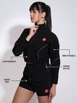 Velocity Black Jacket Set