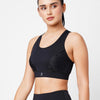Black Marble Sports Bra BODD ACTIVE