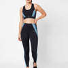 Black And Teal Leopard Wave High Waist Leggings BODD ACTIVE