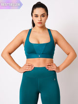 Emerald Green Tie Up Sports Bra BODD ACTIVE