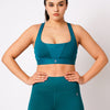 Emerald Green Tie Up Sports Bra BODD ACTIVE