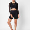 Onyx Black Mesh Crop Top boddactive.com