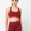 Aurora Red Tie Up Sports Bra BODD ACTIVE