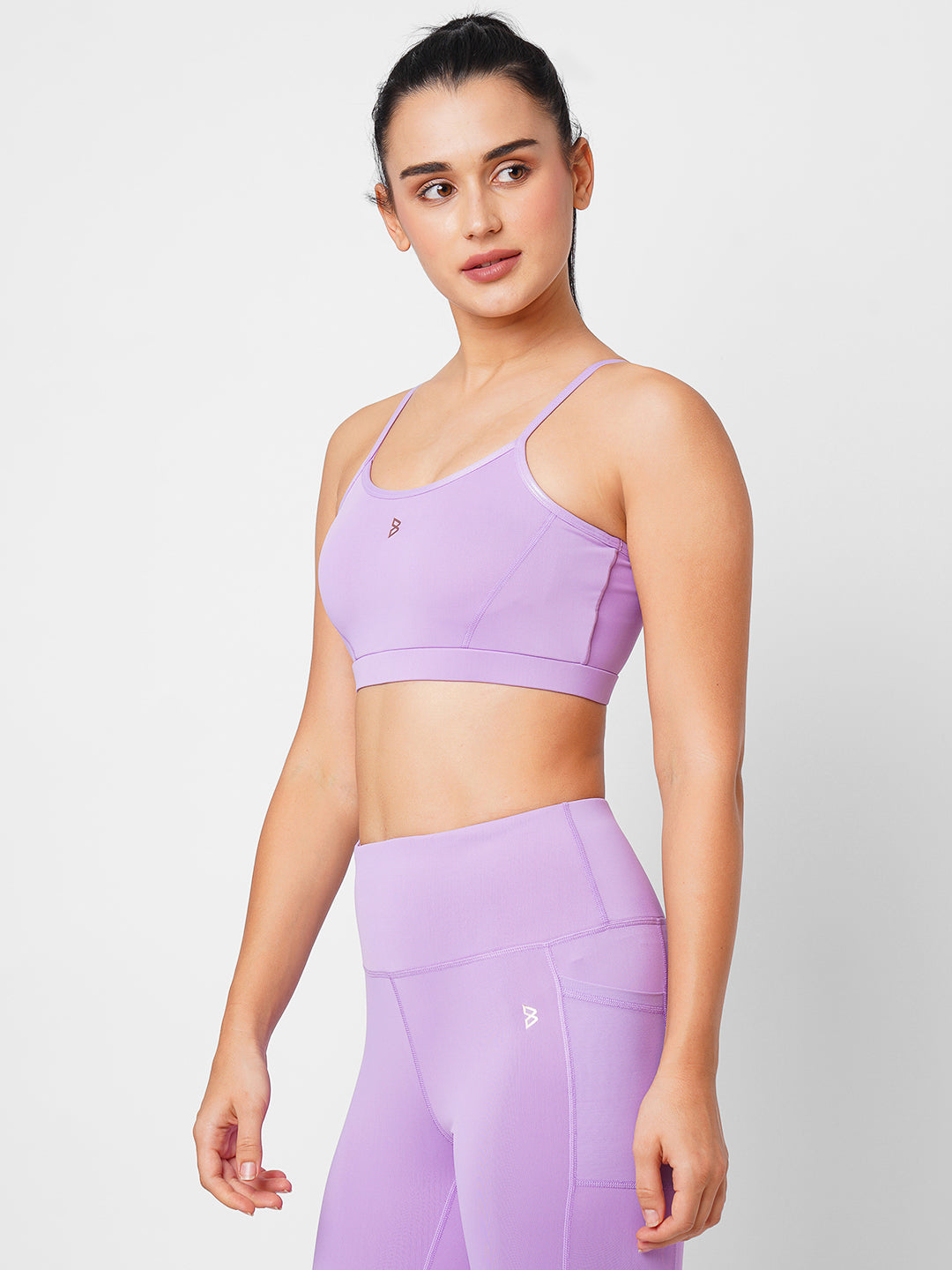 Lavender Haze Essential Strappy Sports Bra BODD ACTIVE