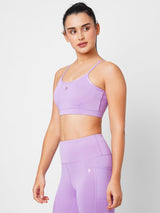 Lavender Haze Essential Strappy Sports Bra BODD ACTIVE