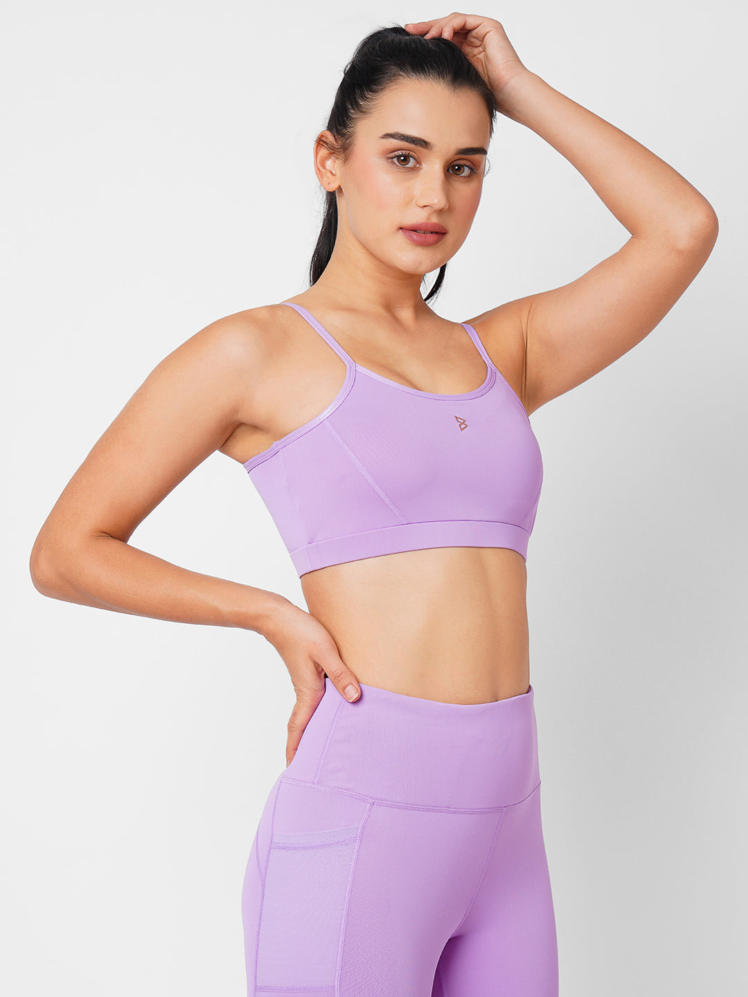 Lavender Haze Essential Strappy Sports Bra BODD ACTIVE