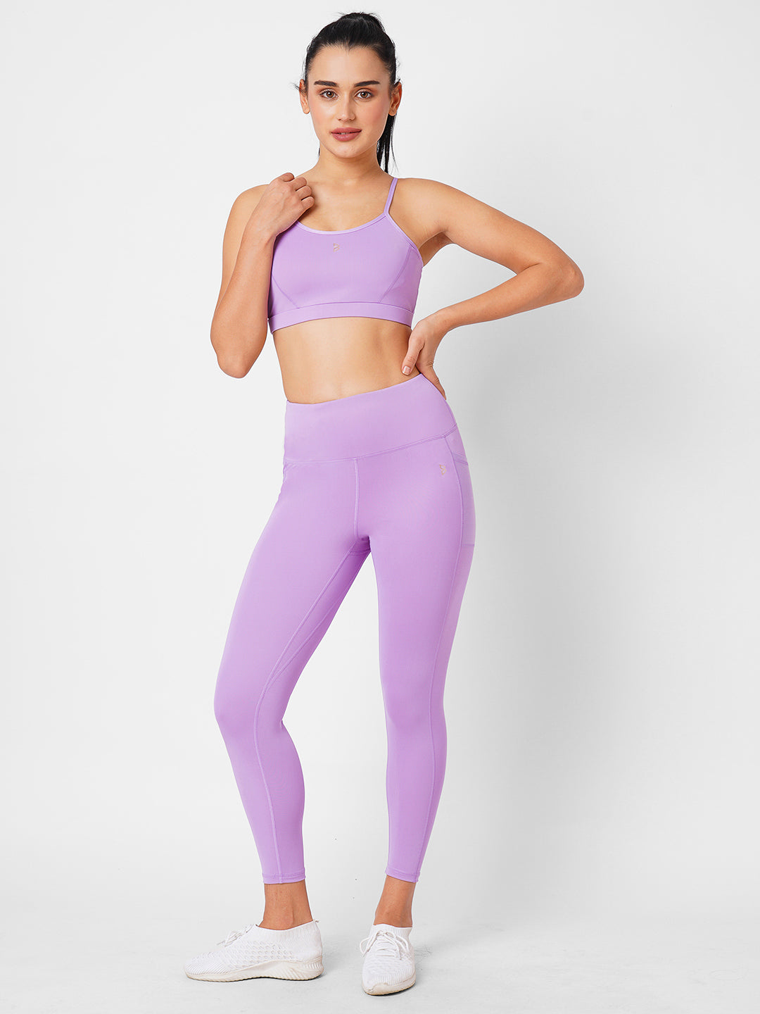 Lavender Haze Essential Strappy Sports Bra BODD ACTIVE