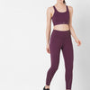 Wine Cut Out High Waist Leggings BODD ACTIVE