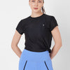 Carbon Black Mesh Tie Up Tee BODD ACTIVE