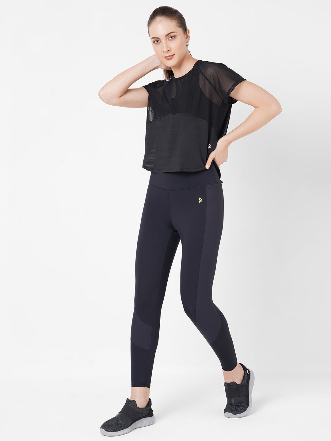 Core Jet Black Mesh Tee boddactive.com