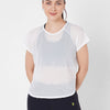 White All Mesh Sheer Tee BODD ACTIVE