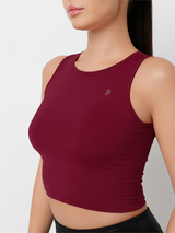 Balance Mode Red Rouched Top