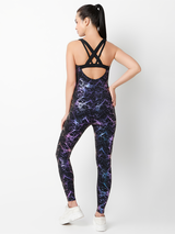 Unstoppable Flow Black Metallic Marble Bodysuit