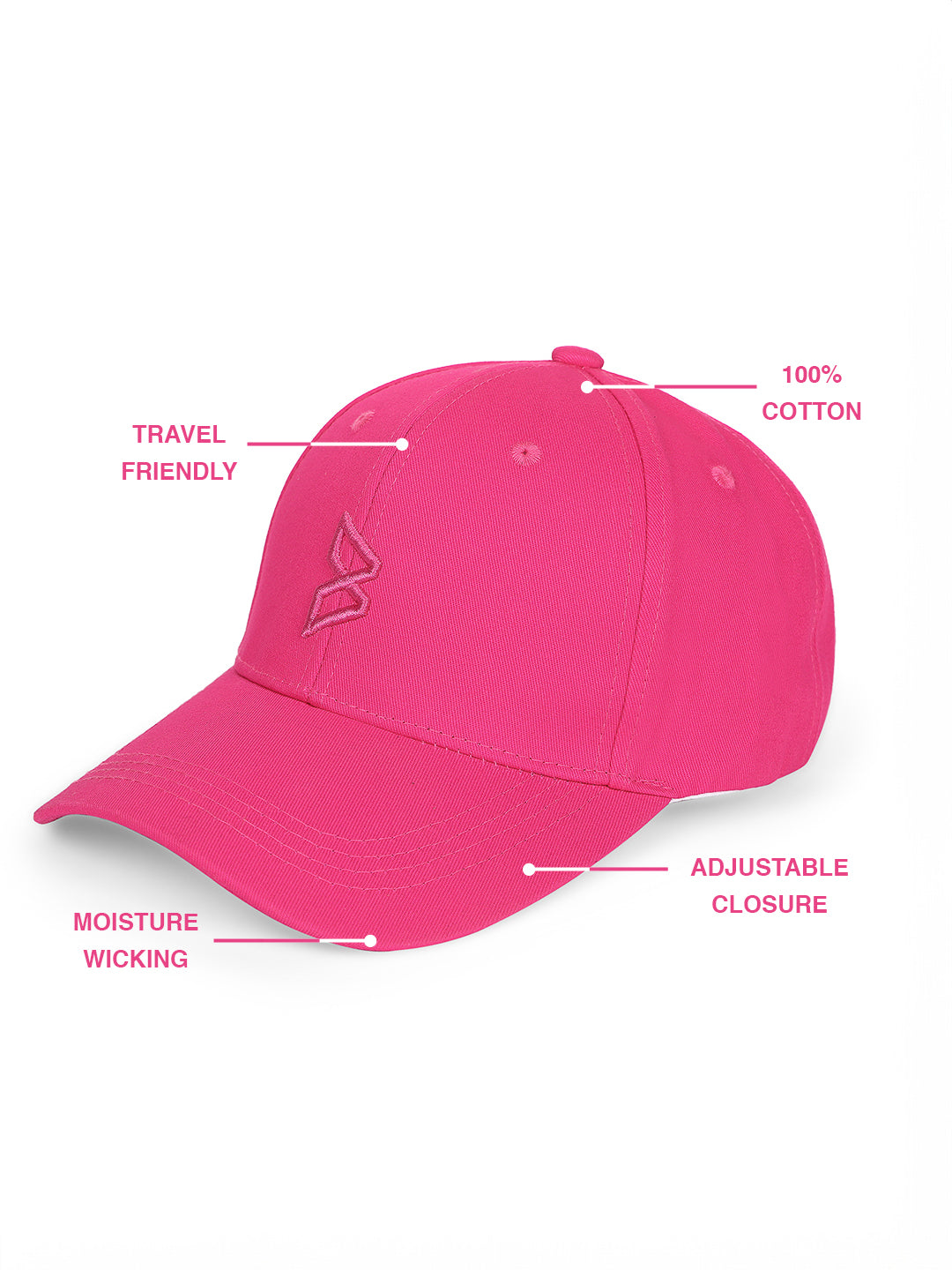No Rules-  Hot Pink Baseball Cap BODD ACTIVE