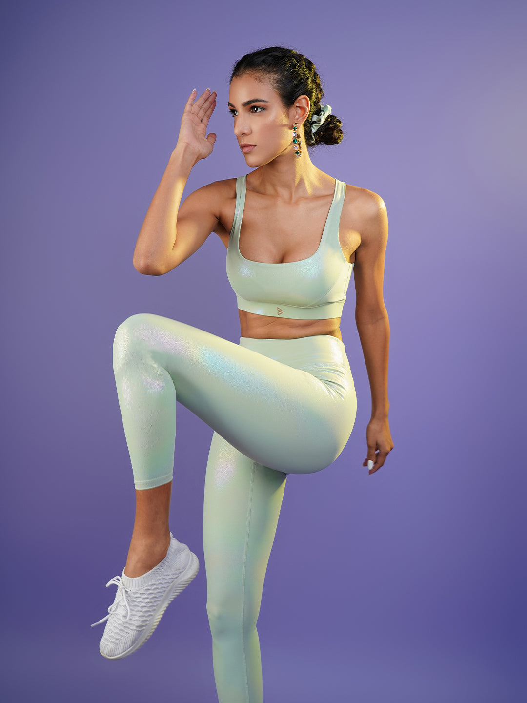 Minty Mint Holo Sports Bra BODD ACTIVE