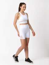 Star White Crop Top BODD ACTIVE