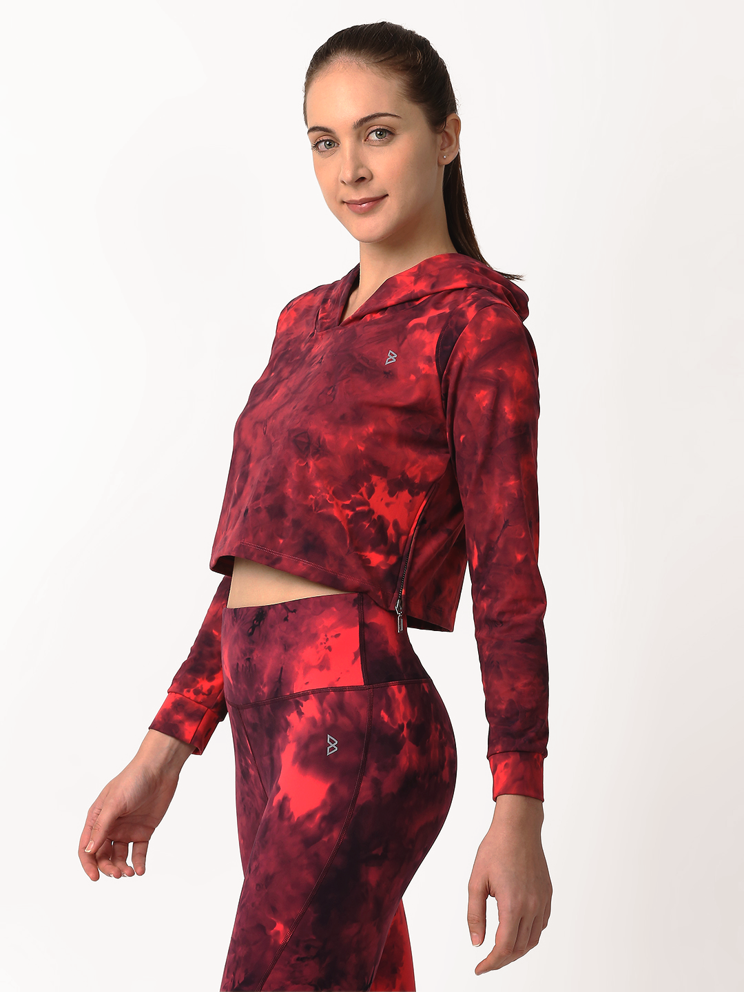 Ruby Wine Tie-dye Hoodie Set boddactive.com