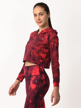 Ruby Wine Tie-dye Hoodie Set boddactive.com