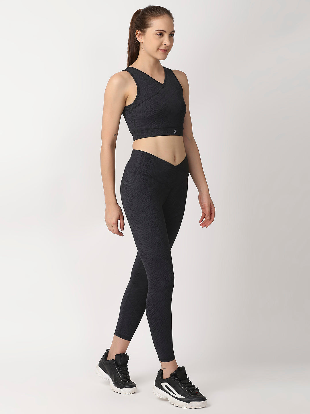 Black Snake Skin Crop Top boddactive.com