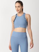 Power Blue Ribbed Sports Bra boddactive.com