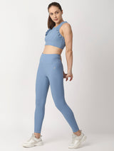 Power Blue Ribbed Sports Bra boddactive.com