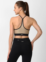 Gold Croc Skin Metallic Sports Bra boddactive.com