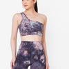 Blush Pink Tie Dye One Shoulder Sports Bra boddactive.com