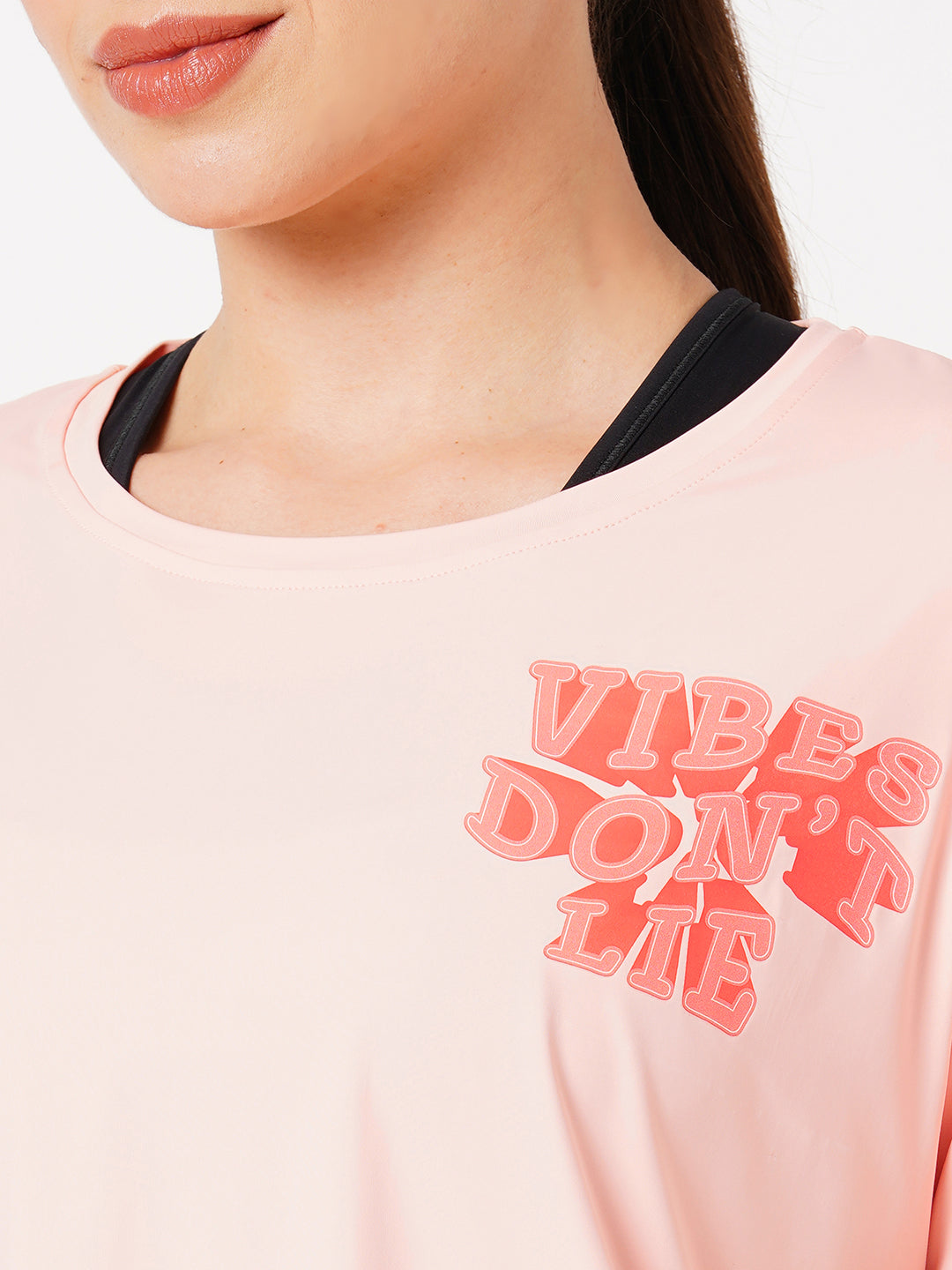 Vibes Don't Lie Peachy Tee BODD ACTIVE
