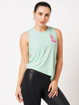 All For The Gram' Mint Tie Up Tank BODD ACTIVE