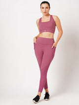 Cranberry Pink Strappy Sports Bra BODD ACTIVE