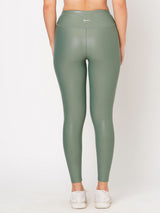Jade Green Glossy Leggings BODD ACTIVE