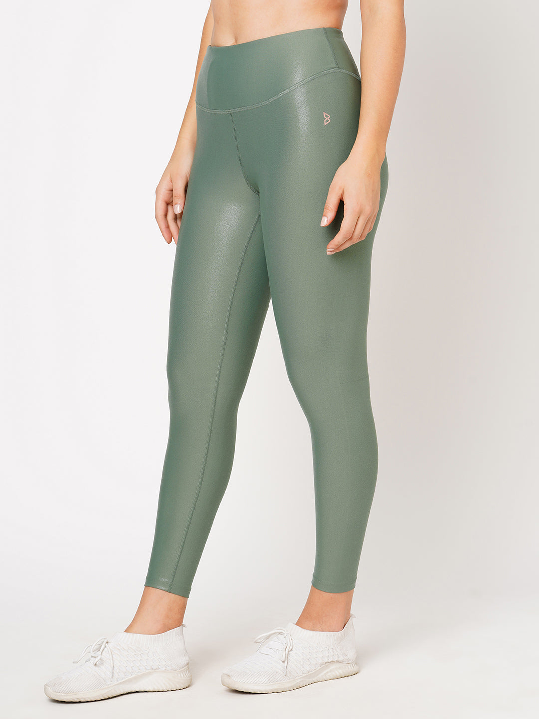 Jade Green Glossy Leggings BODD ACTIVE