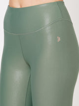 Jade Green Glossy Leggings BODD ACTIVE