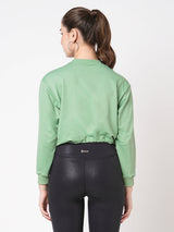 You Do You Green Cropped Sweatshirt BODD ACTIVE