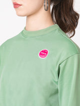 You Do You Green Cropped Sweatshirt BODD ACTIVE