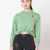 You Do You Green Cropped Sweatshirt BODD ACTIVE