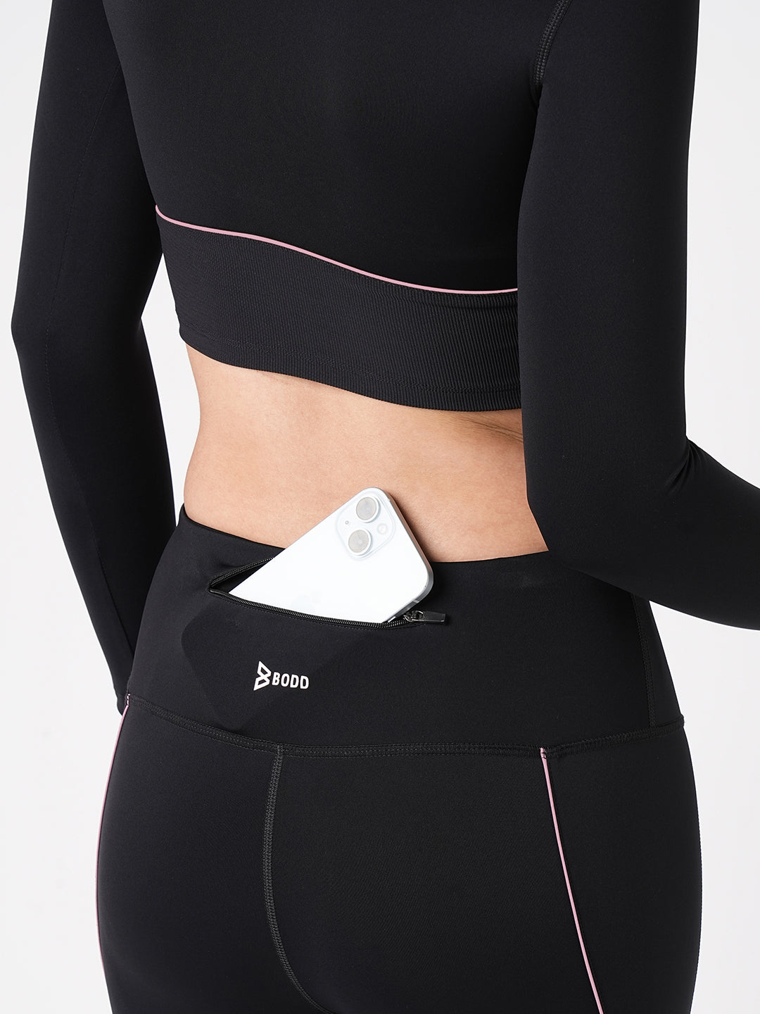 Black & Purple Endurance Leggings BODD ACTIVE