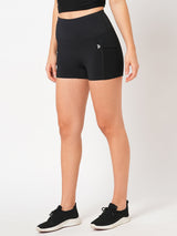 Jet Black Booty Shorts BODD ACTIVE