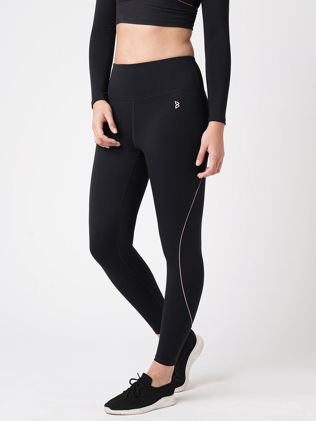 Black & Purple Endurance Leggings BODD ACTIVE
