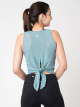 Aqua Teal Tie-Up Tank BODD ACTIVE