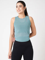 Aqua Teal Tie-Up Tank BODD ACTIVE