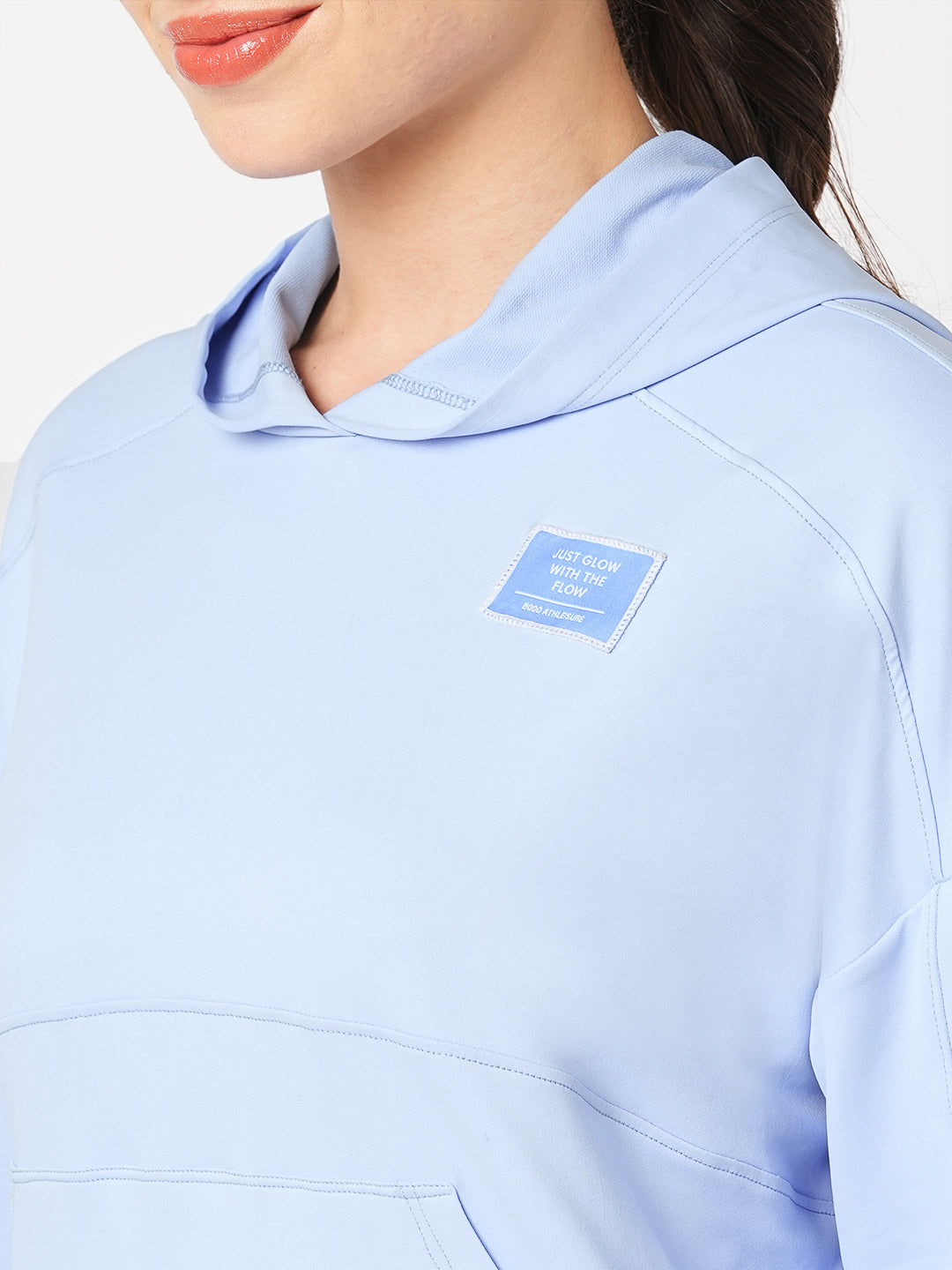 Just Glow With The Flow Blue Hoodie BODD ACTIVE